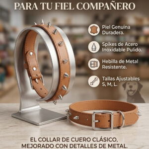 COLLAR DE PUAS MARRON